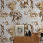 Whitish Floral Wallpaper Mural