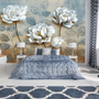 Vintage Oil Painting Peony Floral Wallpaper Mural