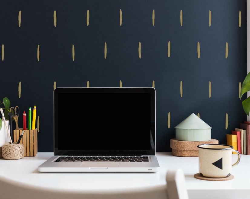 Geometric Gold Line Wall Decal Sticker