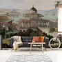 Old City Landscape with Castle Historical Wallpaper Mural