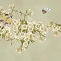 Cream Begonia Blossom Floral Art Wallpaper Mural
