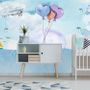 Cartoon Whale Sea Landscape Wallpaper Mural