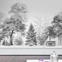 Black and White Forest Wallpaper Mural