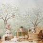 Kids Soft Pastel Forest Animals Wallpaper Mural