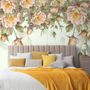 Vintage Orange Roses Wallpaper Mural