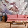 Elegant 3D Floral Pearl Wallpaper Mural