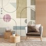 Soft Geometric Shape Art Wallpaper Mural