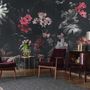 Dark Floral Garden Wallpaper Mural
