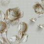 3D Embossed Look Rose Sculpture Wallpaper Mural