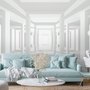 3D-Look Abstrakte Architektur Weißer Korridor Fototapete