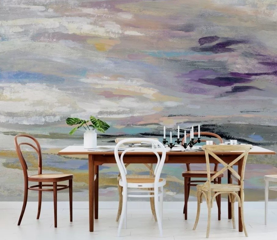 Abstract Colorful Brush Wallpaper Mural - Peel and Stick