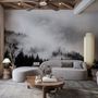 Misty Dark Forest Landscape Wallpaper Mural