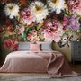 Retro Bunte Blumen Fototapete