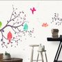 Kids Cartoon Tree with Colorful Singing Birds Wallpaper Mural