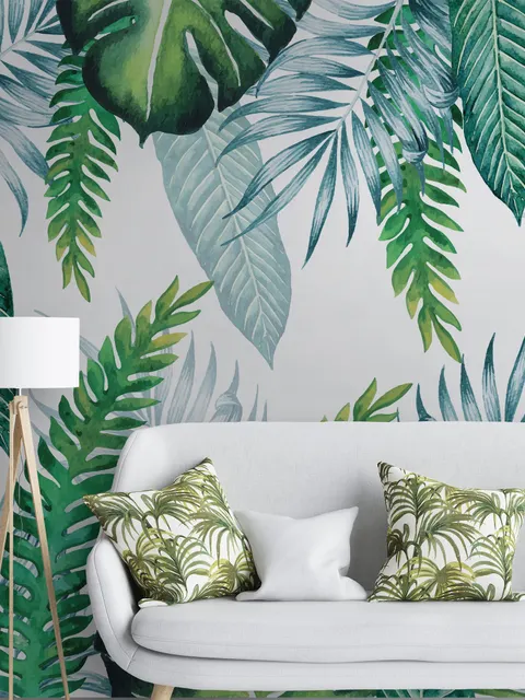 Tropical Palm Leaf Wallpaper Mural