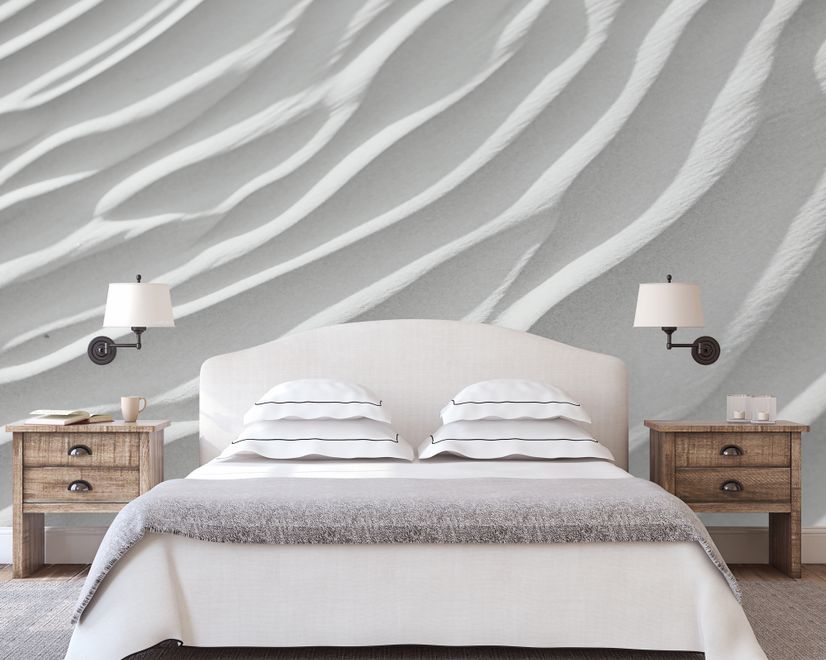 Nordic Style White Stripe Wallpaper Mural
