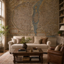 Antique European City Map Wallpaper Mural