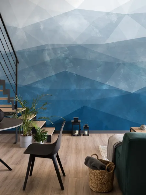 Abstract Geometric Shapes Wallpaper Mural
