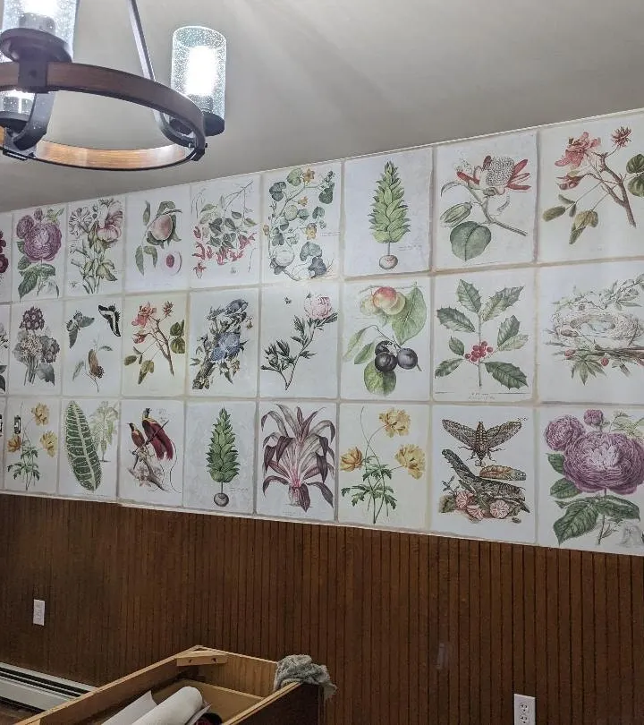 Vintage Blumen Keramik-Kunst Fototapete