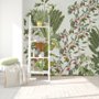 Papier peint panoramique feuilles exotiques baies