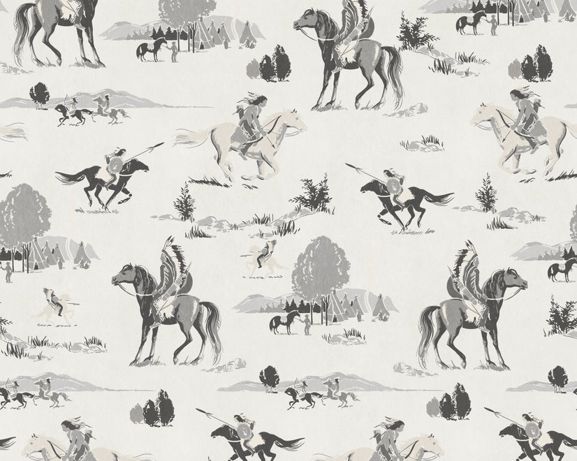 Retro Western Cowboys Wallpaper Mural