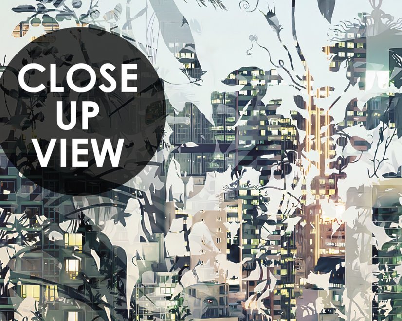 Abstract City Landscape Wallpaper Mural