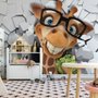 Papier peint panoramique de la girafe de dessins animés