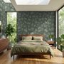 Tropical Palm Leaf and Birds Wallpaper Mural