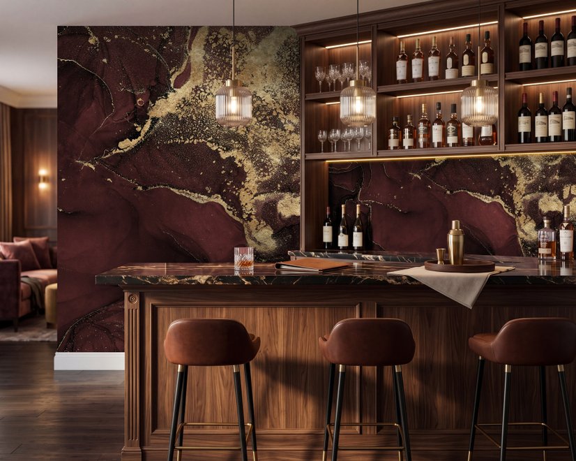 Modern Abstract Fluid Marble Wallpaper Mural