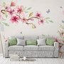 Papier peint fleurs de cerisier roses