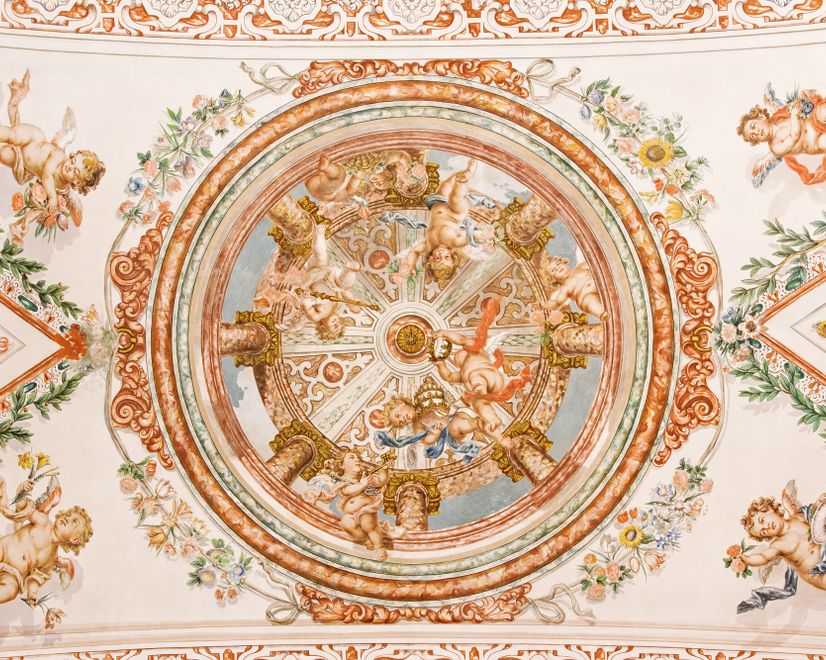 Ceiling Sculpture Angel Greek Wallpaper Mural