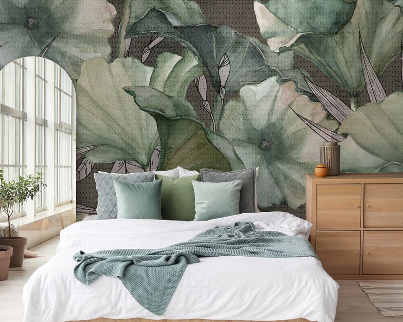 Lotus Leaf Wallpaper Mural