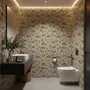 Watercolour fish wallpaper with sage seaweed, coral and starfish on a warm cream background