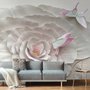 3D-Effekt Blumen- und Schmetterlings-Fototapete
