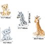 Kids Cute Safari Animal with Tropical Trees Wall Decal Sticker