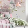 Pink Hydrangea Floral Art Wallpaper Mural