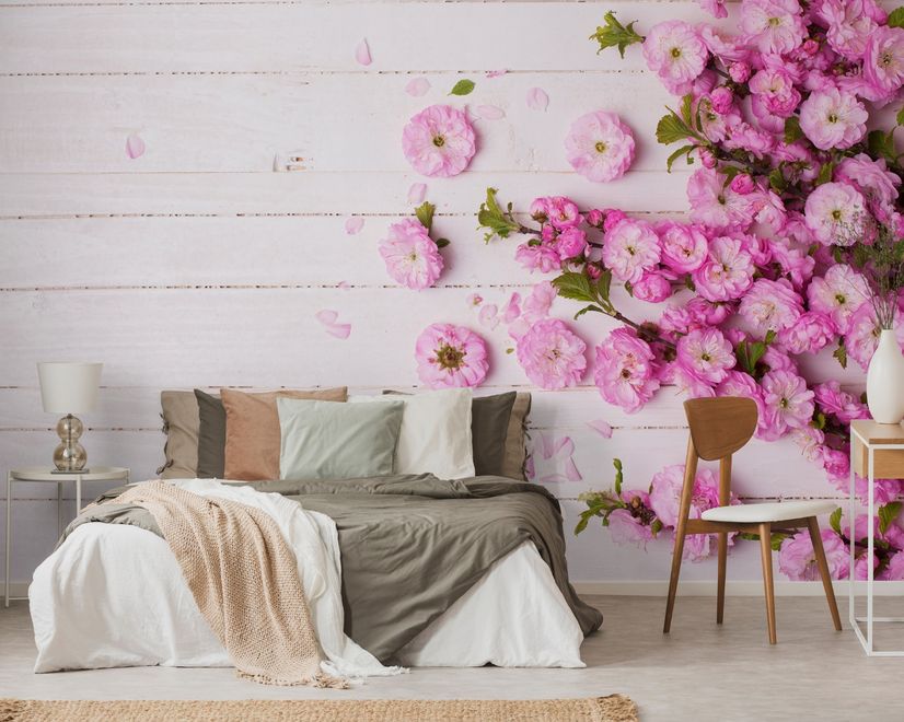 Pink Peony Floral Wallpaper Mural