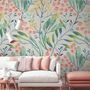 Watercolor Vintage Florals with Botanical Leaves Wallpaper Mural