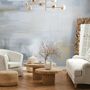 Soft Turquoise Brush Wallpaper Mural