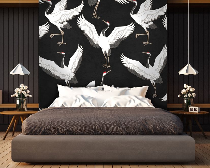 Crane Birds Wallpaper Mural