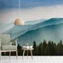 Foggy Mountains Landscape Wallpaper Mural