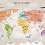 Colorful Kids World Map Wallpaper Mural