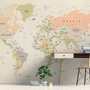 Papier peint panoramique détaillé des pays de la carte politique du monde