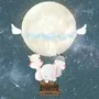 Kids Nightscape with Cow and Elephant Wallpaper Mural