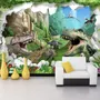 3D Look Dragons and Dinosaurs Wallpaper Mural
