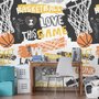 Basketball Hoop with Sport Slogans Wallpaper Mural