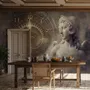 Greek Sculpture and Abstract Fractal Wallpaper Mural