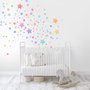 Bunte Aquarell Kleine Sterne Wandtattoo