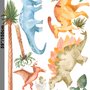 Aquarell Dinosaurier Wandtattoo