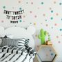 Pink Blue Colorful Doodle Polka Dots Wall Decal Sticker